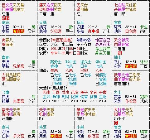 命局主星的意思