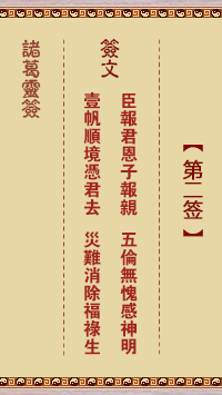 诸葛神签 第 2 签