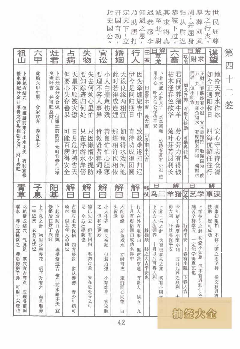 佛祖灵签 第 42 签：唐天子得国公 上上签