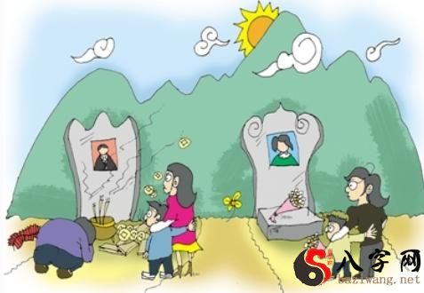 梦到坟头插白花