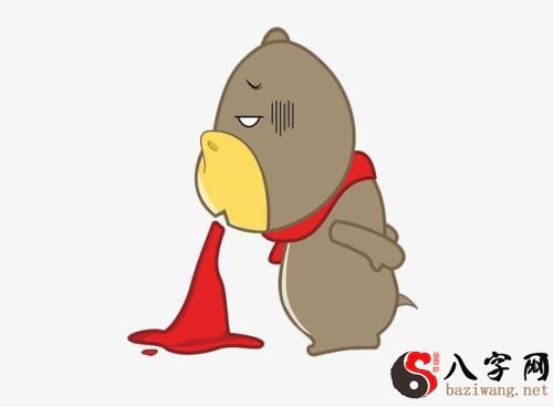 梦到已故的人吐血