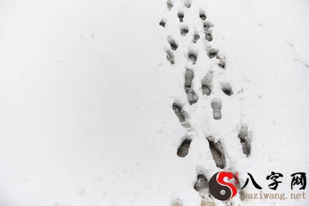 梦到雪上的脚印