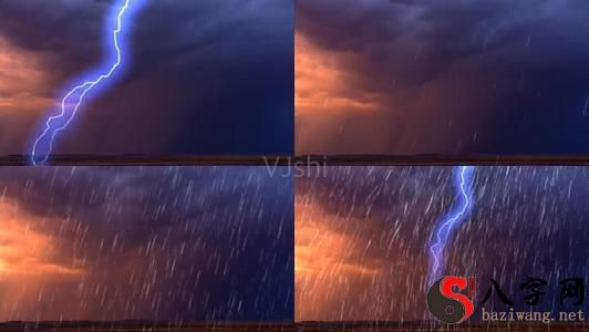 梦到闪电下雨